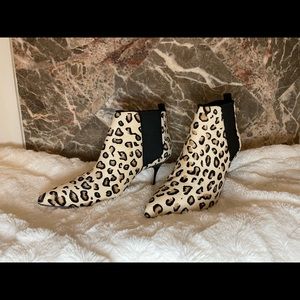 Manolo Blahnik Leopard Print Ankle Boots